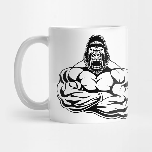 Anthropomorphic gorilla bodybuilder. by STARSsoft